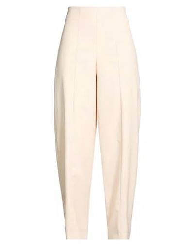 Motel Woman Pants Beige Size M Polyester, Viscose, Elastic Fibres