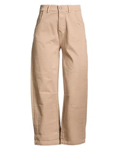 Motel Woman Pants Beige Size Xs Cotton, Elastane In Neutral