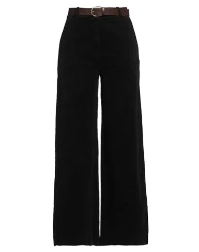 Motel Woman Pants Black Size L Cotton, Elastane In Multi