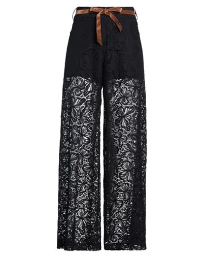 Motel Woman Pants Black Size M Cotton, Polyester, Elastic Fibres