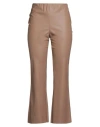 Motel Woman Pants Camel Size M Polyurethane, Viscose In Brown