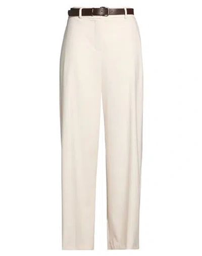 Motel Woman Pants Cream Size M Polyester, Elastane In White
