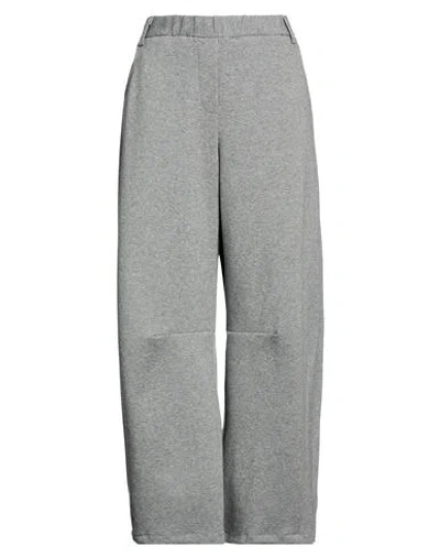 Motel Woman Pants Grey Size L Cotton, Polyester, Elastic Fibres In Gray
