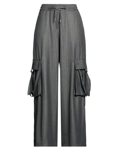 Motel Woman Pants Grey Size S Polyester, Viscose, Elastomultiester