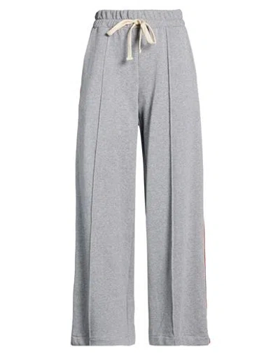 Motel Woman Pants Light Grey Size S Cotton In Gray