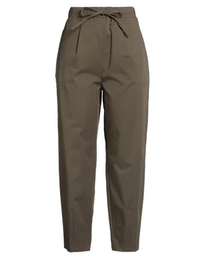 Motel Woman Pants Military Green Size M Cotton, Elastane