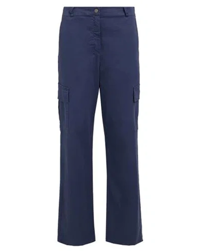 Motel Woman Pants Navy Size L Cotton, Elastane