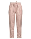 Motel Woman Pants Rose Gold Size M Polyurethane, Viscose In Rose Gold