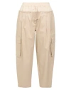 Motel Woman Pants Sand Size M Tactel, Cotton, Elastic Fibres In Beige
