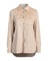 Motel Woman Shirt Beige Size M Polyester, Elastane