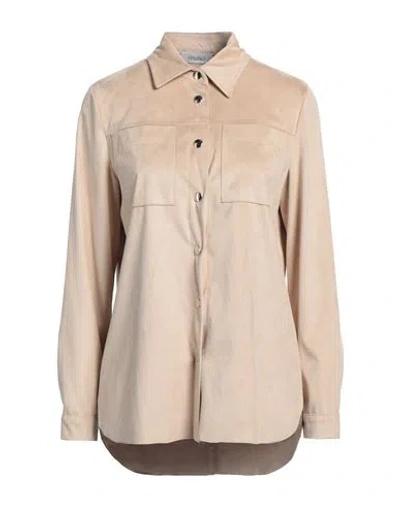 Motel Woman Shirt Beige Size M Polyester, Elastane