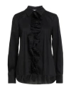 Motel Woman Shirt Black Size S Cotton, Polyamide, Elastic Fibres In Black