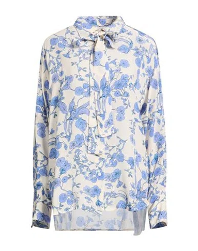 Motel Woman Shirt Off White Size M Viscose In Multi