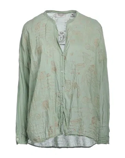 Motel Woman Shirt Sage Green Size Onesize Polyester, Cotton, Silk