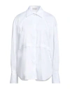 Motel Woman Shirt White Size Onesize Cotton, Polyamide, Elastane In White