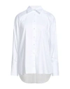 Motel Woman Shirt White Size Onesize Cotton, Polyamide, Elastane In White
