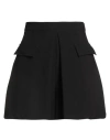 Motel Woman Shorts & Bermuda Shorts Black Size M Polyester, Viscose, Elastane In Black