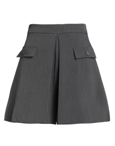 Motel Woman Shorts & Bermuda Shorts Grey Size M Polyester, Viscose, Elastane In Gray