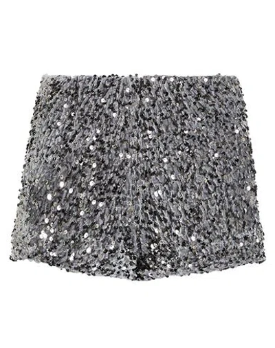 Motel Woman Shorts & Bermuda Shorts Grey Size M Polyester, Viscose, Elastane In Gray