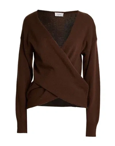 Motel Woman Sweater Brown Size Onesize Viscose, Polyamide, Wool, Cashmere