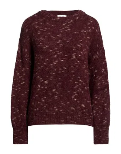 Motel Woman Sweater Burgundy Size Onesize Acrylic, Polyamide, Mohair Wool, Wool, Elastane In Multi