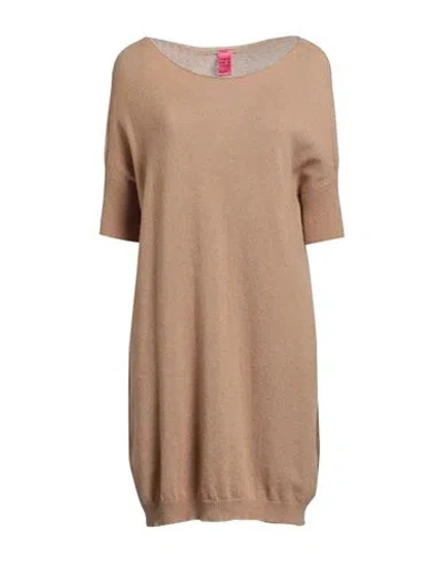 Motel Woman Sweater Camel Size Onesize Cashmere In Brown