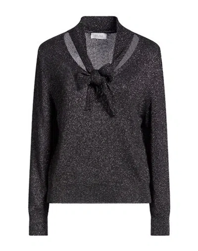 Motel Woman Sweater Charcoal Size Onesize Viscose, Metal Fiber In Grey