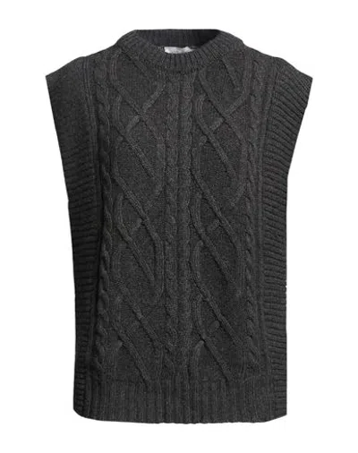 Motel Woman Sweater Charcoal Size Onesize Wool, Viscose, Polyamide, Cashmere In Black