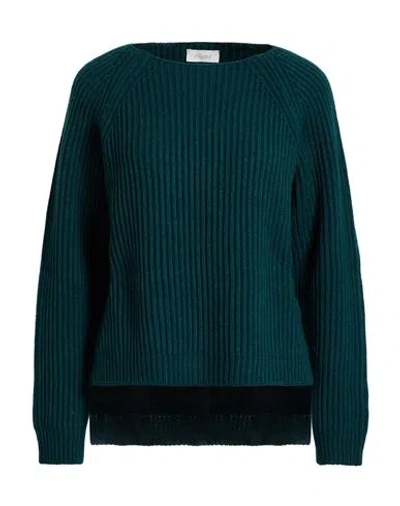 Motel Woman Sweater Emerald Green Size Onesize Virgin Wool, Acrylic In Blue