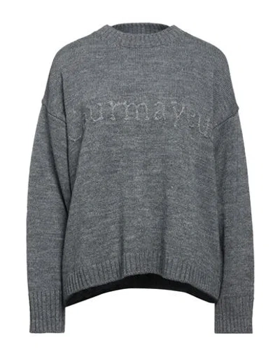 Motel Woman Sweater Grey Size Onesize Acrylic, Viscose, Wool, Alpaca Wool In Gray