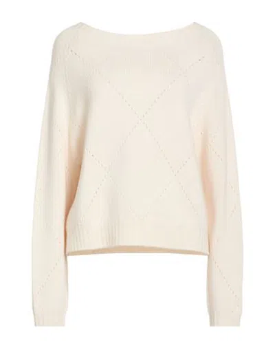 Motel Woman Sweater Ivory Size Onesize Wool In Neutral