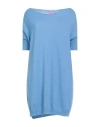 Motel Woman Sweater Light Blue Size Onesize Cashmere