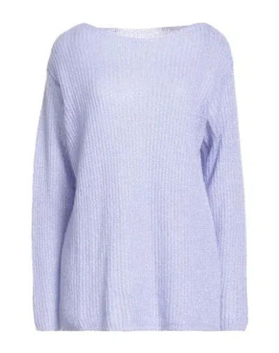 Motel Woman Sweater Lilac Size Onesize Acrylic, Polyamide, Mohair Wool, Polyester In Blue