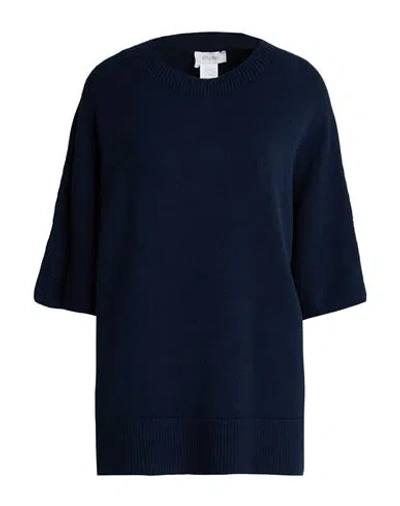 Motel Woman Sweater Navy Size Onesize Viscose, Polyester, Polyamide In Blue
