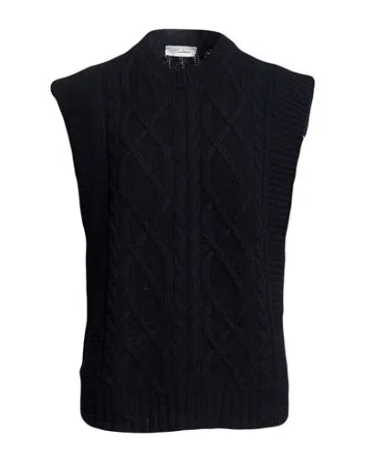 Motel Woman Sweater Navy Size Onesize Wool, Viscose, Polyamide, Cashmere In Black