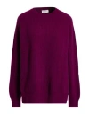 Motel Woman Sweater Plum Size Onesize Wool, Viscose, Polyamide, Cashmere In Purple