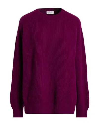 Motel Woman Sweater Plum Size Onesize Wool, Viscose, Polyamide, Cashmere In Purple