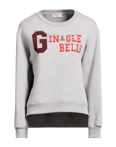 Motel Woman Sweatshirt Grey Size Onesize Cotton, Polyester In Gray
