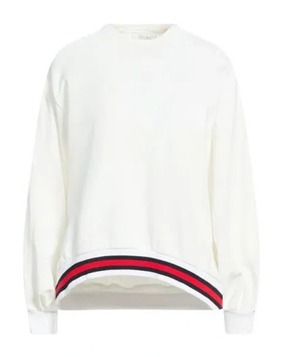 Motel Woman Sweatshirt White Size M Cotton