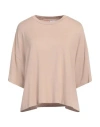 Motel Woman T-shirt Beige Size S Viscose, Elastane In Beige