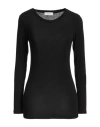 Motel Woman T-shirt Black Size Onesize Viscose, Cashmere, Nylon, Elastane In Black