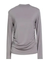 Motel Woman T-shirt Taupe Size Onesize Bamboo Fiber, Elastane In Gray