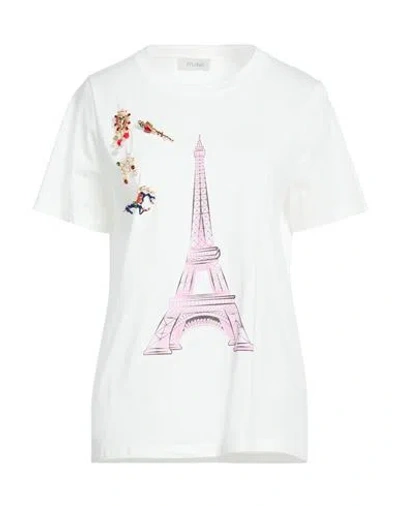 Motel Woman T-shirt White Size Onesize Cotton