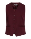 Motel Woman Tailored Vest Garnet Size S Viscose, Nylon, Elastane In Burgundy