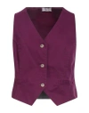 Motel Woman Tailored Vest Mauve Size M Cotton, Elastane In Pink
