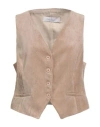 Motel Woman Tailored Vest Sand Size S Polyester, Polyamide, Elastane In Nude
