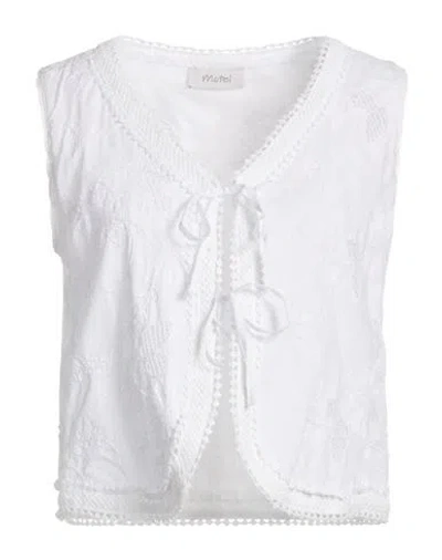 Motel Woman Tailored Vest White Size M Cotton
