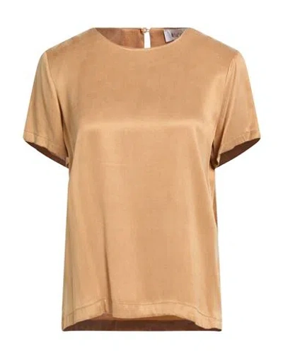 Motel Woman Top Beige Size S Cupro, Viscose In Neutral