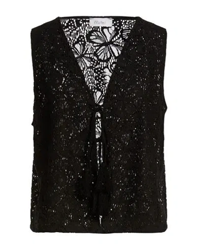 Motel Woman Top Black Size M Cotton, Polyester, Elastic Fibres