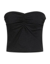 Motel Woman Top Black Size M Viscose, Polyamide, Polyester, Elastane In Black